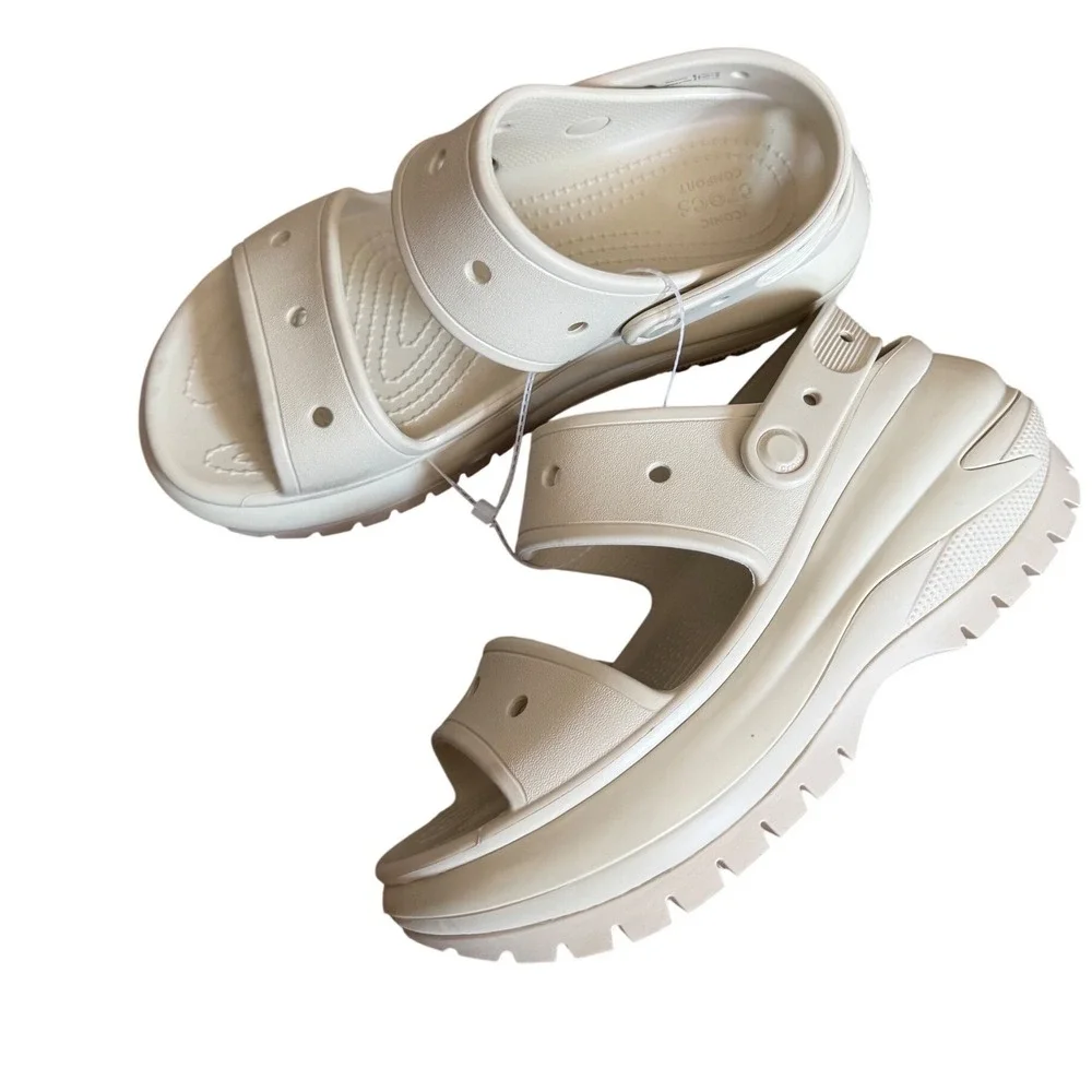 Crocs‎ Mega Crush Platform Sandals  Bone Size 9
